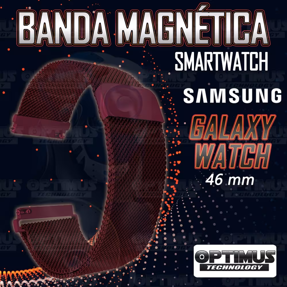 Kit Manilla Pulso Correa Magnética de color Y Vidrio Templado Samsung Galaxy Watch 46mm OPTIMUS TECHNOLOGY™ - 23