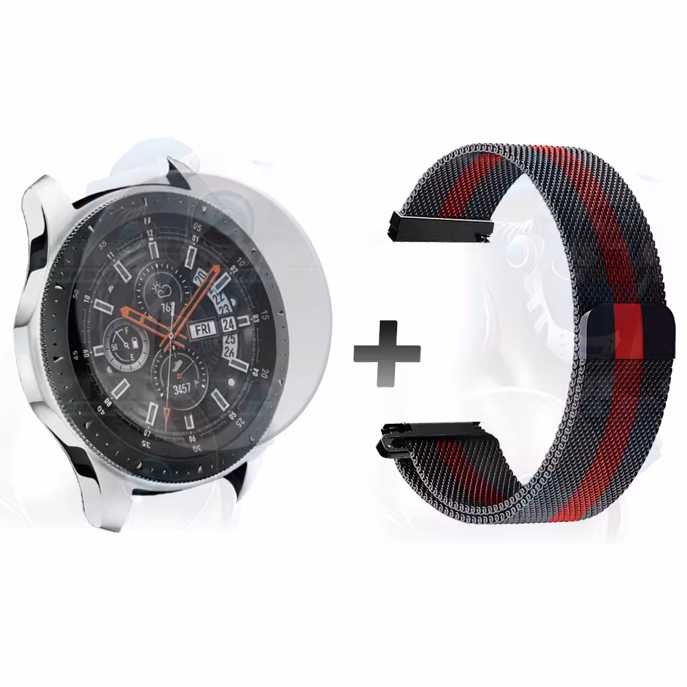 Kit Manilla Pulso Correa Magnética de color Y Vidrio Templado Samsung Galaxy Watch 46mm OPTIMUS TECHNOLOGY™ - 25