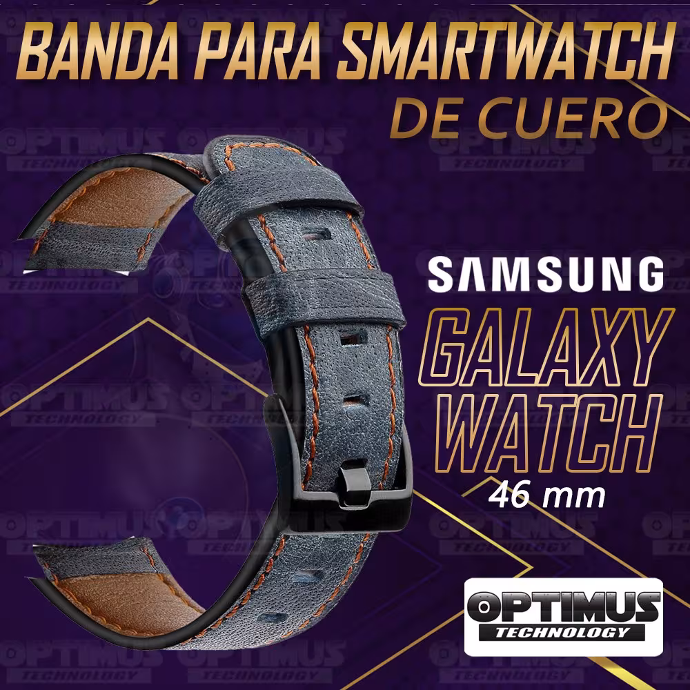 Pulso Manilla Correa De Cuero Smartwatch Samsung Galaxy Watch 46mm | OPTIMUS TECHNOLOGY™ | CRR-CRO-GX-WCH-46 |