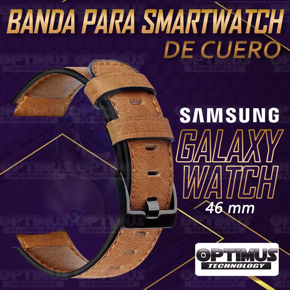 Pulso Manilla Correa De Cuero Smartwatch Samsung Galaxy Watch 46mm | OPTIMUS TECHNOLOGY™ | CRR-CRO-GX-WCH-46 |