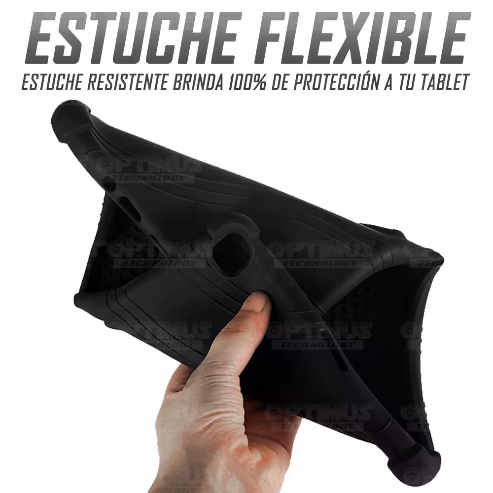 Kit Vidrio templado y Estuche Protector de goma antigolpes con soporte Tablet Huawei matepad T10 OPTIMUS TECHNOLOGY™ - 21