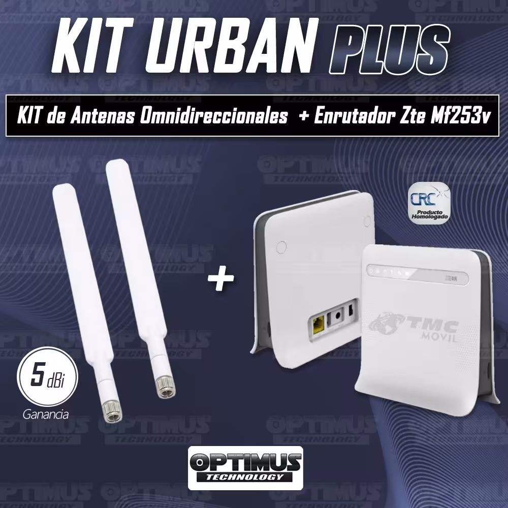 Modem De Internet Enrutador ZTE MF253V 4GLTE, 2G, 3G Y 3.5G Homologado + Kit de antenas Omnidireccional Externas ZTE COLOMBIA -