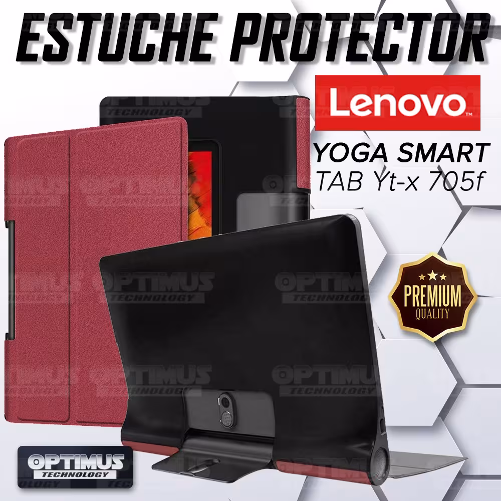 Kit Vidrio templado + Case Forro Protector + Teclado y Mouse Ratón Bluetooth para Tablet Lenovo Yoga Smart Tab Yt-x 705f OPTIMUS