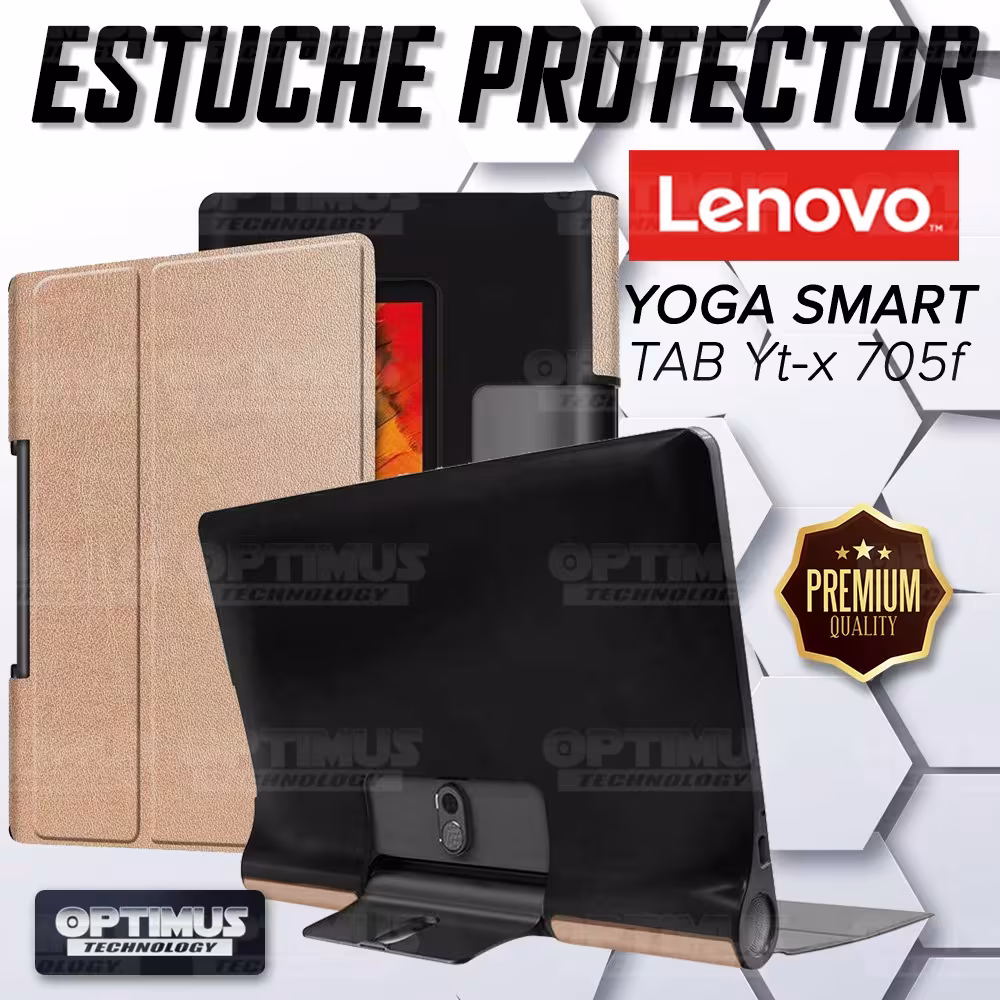 Kit Vidrio templado + Case Forro Protector + Teclado y Mouse Ratón Bluetooth para Tablet Lenovo Yoga Smart Tab Yt-x 705f OPTIMUS