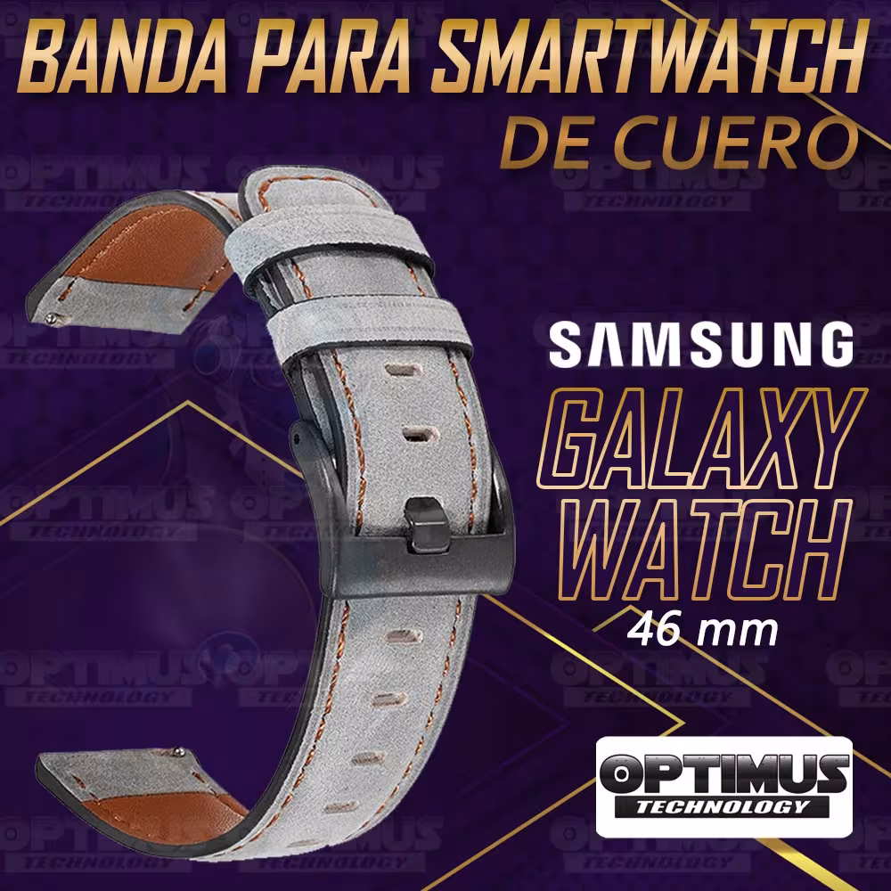 Pulso Manilla Correa De Cuero Smartwatch Samsung Galaxy Watch 46mm | OPTIMUS TECHNOLOGY™ | CRR-CRO-GX-WCH-46 |