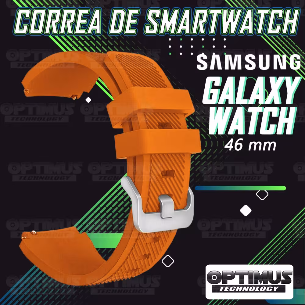 Correa Pulso Banda de Goma Rayada reloj Smartwatch Samsung Galaxy Watch 46mm | OPTIMUS TECHNOLOGY™ | CRR-GMRY-GX-WCH-46 |