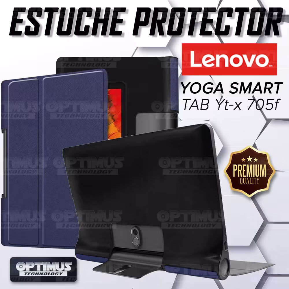 Kit Vidrio templado + Case Forro Protector + Teclado y Mouse Ratón Bluetooth para Tablet Lenovo Yoga Smart Tab Yt-x 705f OPTIMUS