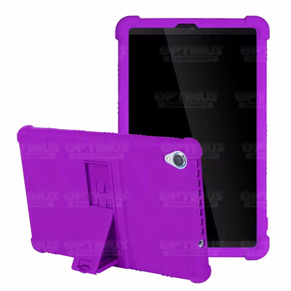 Kit Vidrio templado y Estuche Protector de goma antigolpes con soporte Tablet Lenovo Tab M8 8505x / x8505f OPTIMUS TECHNOLOGY™ -