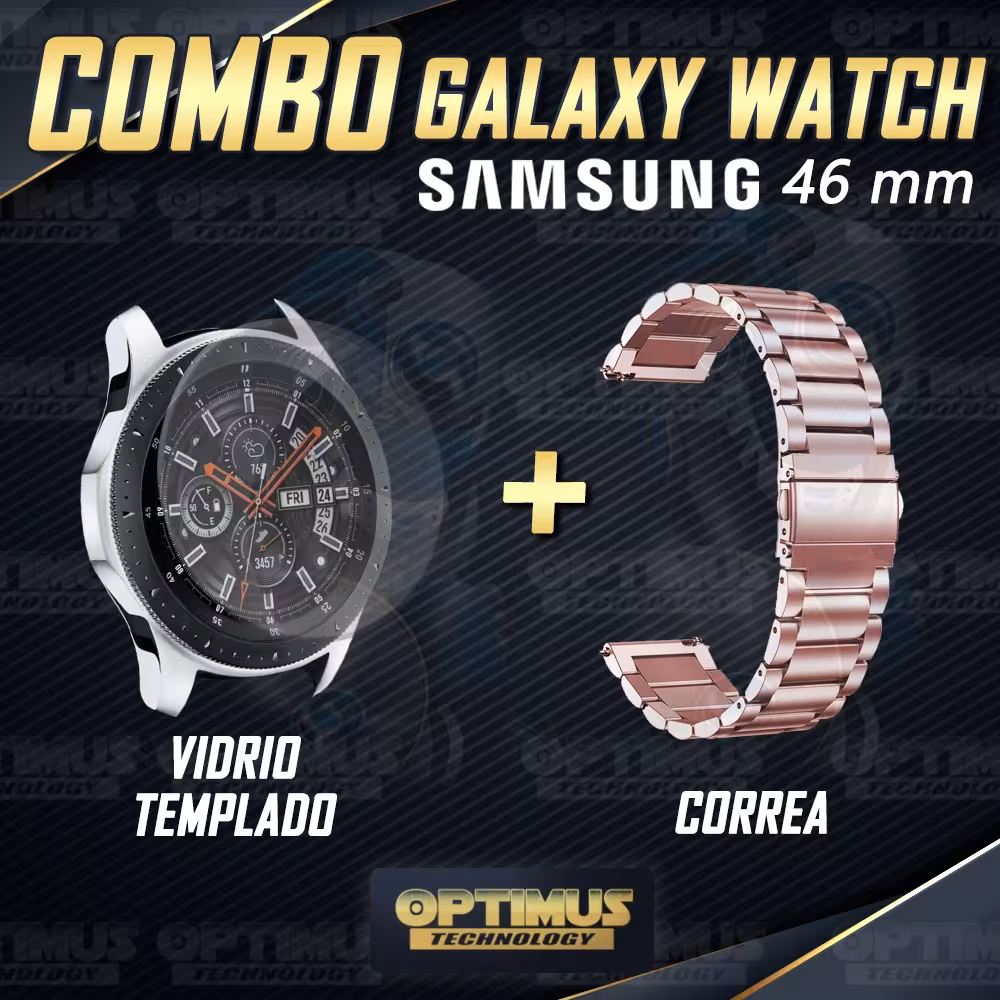Vidrio Templado Y Correa De Metal Smartwatch Reloj Inteligente Samsung Galaxy Watch 46mm OPTIMUS TECHNOLOGY™ - 14