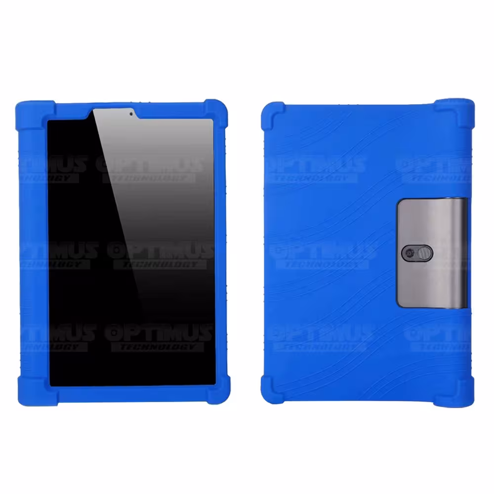 Kit Vidrio templado + Estuche Protector Goma + Teclado y Mouse Ratón Bluetooth para Tablet Lenovo Yoga Smart Tab Yt-x 705f OPTIM