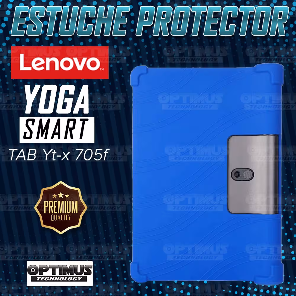 Kit Vidrio templado + Estuche Protector Goma + Teclado y Mouse Ratón Bluetooth para Tablet Lenovo Yoga Smart Tab Yt-x 705f OPTIM
