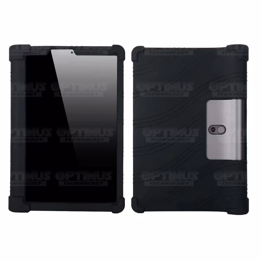Kit Vidrio templado + Estuche Protector Goma + Teclado y Mouse Ratón Bluetooth para Tablet Lenovo Yoga Smart Tab Yt-x 705f OPTIM