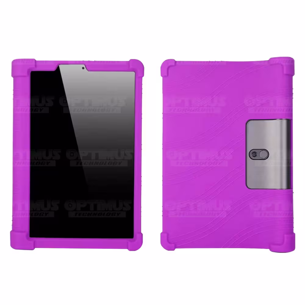 Kit Vidrio templado + Estuche Protector Goma + Teclado y Mouse Ratón Bluetooth para Tablet Lenovo Yoga Smart Tab Yt-x 705f OPTIM
