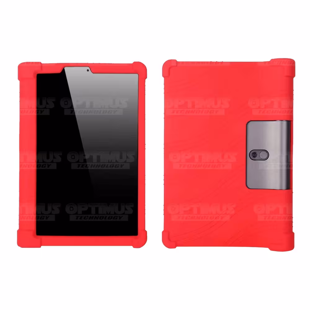 Kit Vidrio templado + Estuche Protector Goma + Teclado y Mouse Ratón Bluetooth para Tablet Lenovo Yoga Smart Tab Yt-x 705f OPTIM