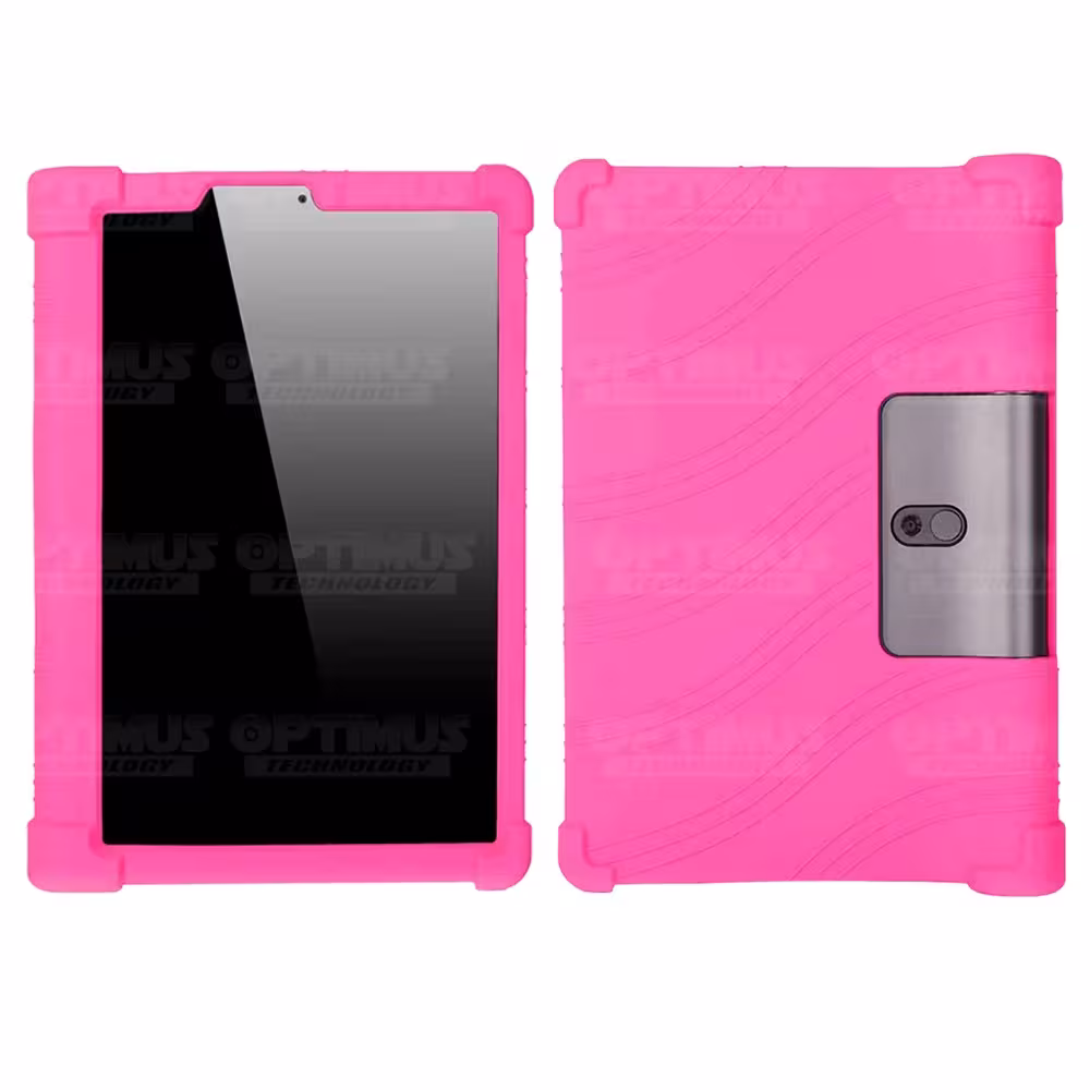 Kit Vidrio templado + Estuche Protector Goma + Teclado y Mouse Ratón Bluetooth para Tablet Lenovo Yoga Smart Tab Yt-x 705f OPTIM