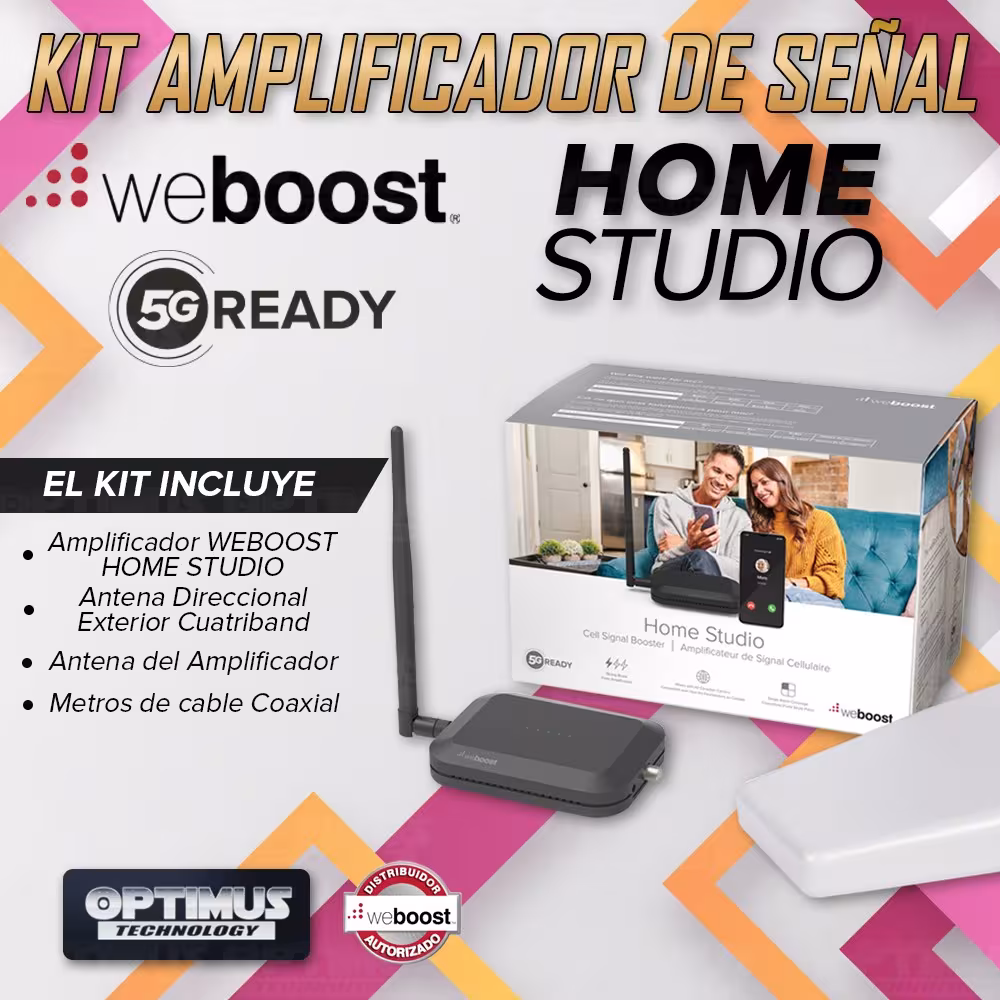 KIT Amplificador De Señal Celular Weboost Home Studio (530166) Repetidor Redes 4GLTE y 5G | WEBOOST COLOMBIA | 530166 |