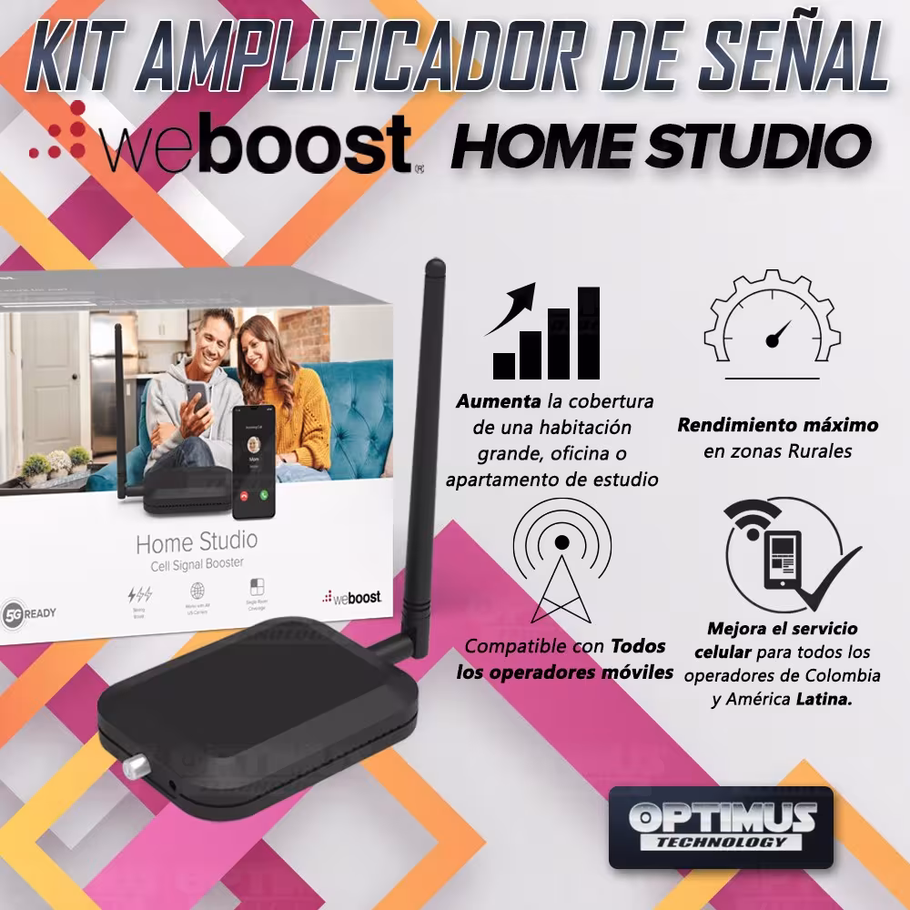 KIT Amplificador De Señal Celular Weboost Home Studio (530166) Repetidor Redes 4GLTE y 5G | WEBOOST COLOMBIA | 530166 |