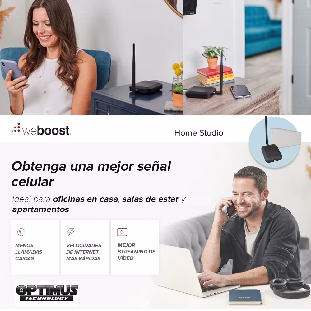 KIT Amplificador De Señal Celular Weboost Home Studio (530166) Repetidor Redes 4GLTE y 5G | WEBOOST COLOMBIA | 530166 |