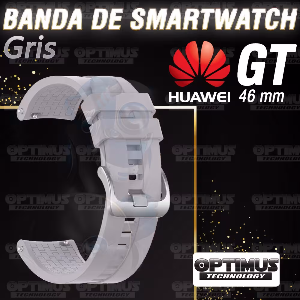 Correa Pulso de Goma 22mm para reloj Smartwatch Huawei Gt 46mm | OPTIMUS TECHNOLOGY™ | CRR-GM-HW-GT1-46 |