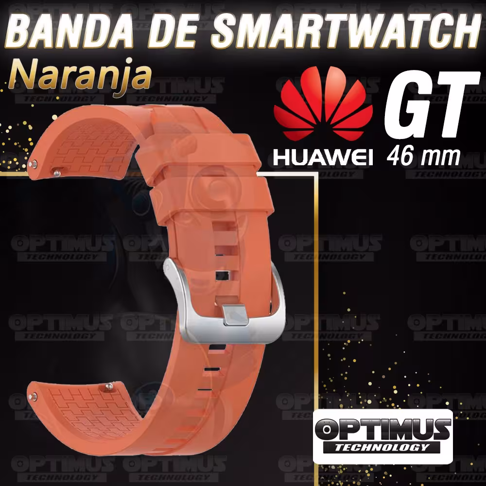 Correa Pulso de Goma 22mm para reloj Smartwatch Huawei Gt 46mm | OPTIMUS TECHNOLOGY™ | CRR-GM-HW-GT1-46 |