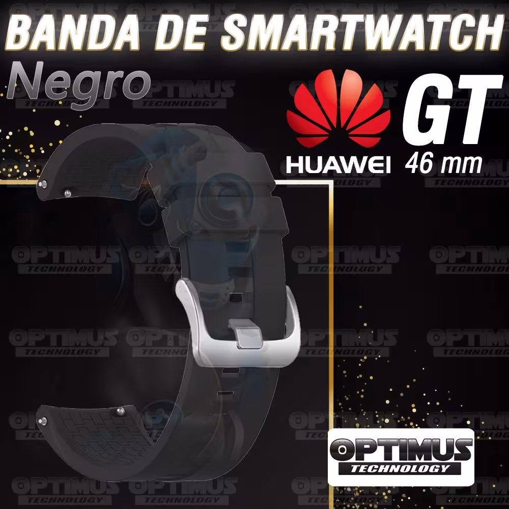 Correa Pulso de Goma 22mm para reloj Smartwatch Huawei Gt 46mm | OPTIMUS TECHNOLOGY™ | CRR-GM-HW-GT1-46 |