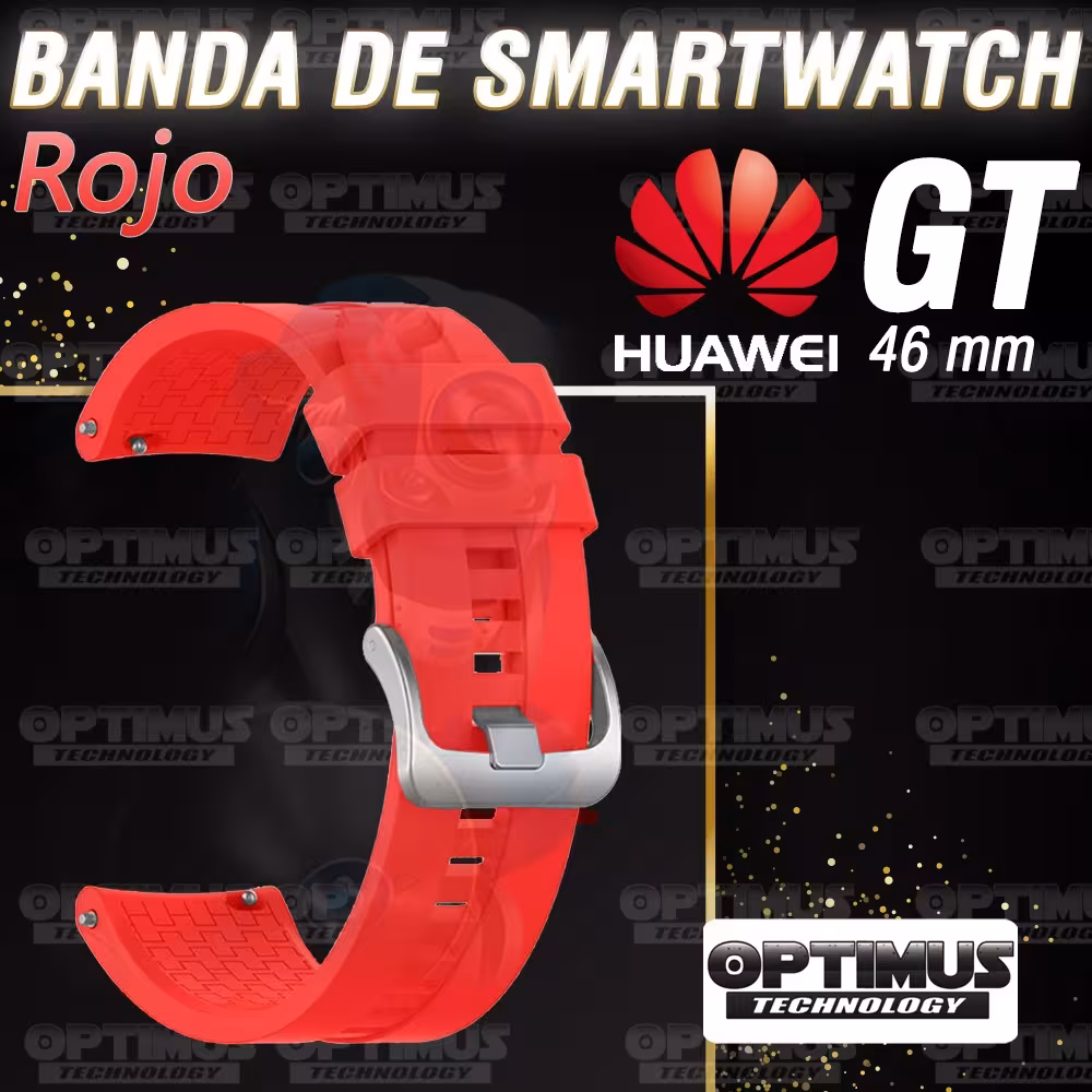 Correa Pulso de Goma 22mm para reloj Smartwatch Huawei Gt 46mm | OPTIMUS TECHNOLOGY™ | CRR-GM-HW-GT1-46 |