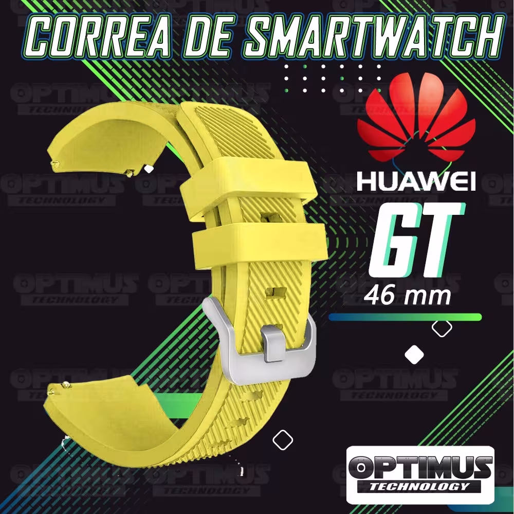 Correa Pulso Banda de Goma Rayada reloj Smartwatch Huawei Gt 46mm | OPTIMUS TECHNOLOGY™ | CRR-GMRY-HW-GT-46 |