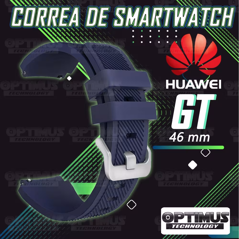 Correa Pulso Banda de Goma Rayada reloj Smartwatch Huawei Gt 46mm | OPTIMUS TECHNOLOGY™ | CRR-GMRY-HW-GT-46 |