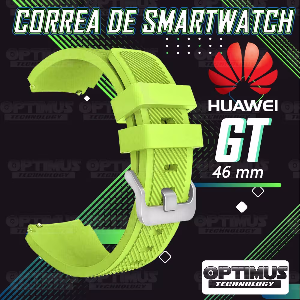 Correa Pulso Banda de Goma Rayada reloj Smartwatch Huawei Gt 46mm | OPTIMUS TECHNOLOGY™ | CRR-GMRY-HW-GT-46 |