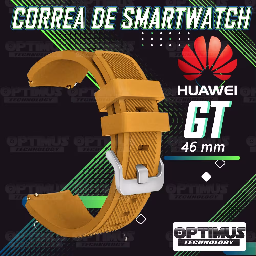 Kit Correa Pulso Manilla de Goma Y Vidrio Templado Huawei Gt 46mm | OPTIMUS TECHNOLOGY™ | CRRY-VTP-HW-GT-46 |