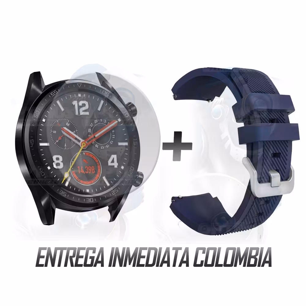 Kit Correa Pulso Manilla de Goma Y Vidrio Templado Huawei Gt 46mm | OPTIMUS TECHNOLOGY™ | CRRY-VTP-HW-GT-46 |