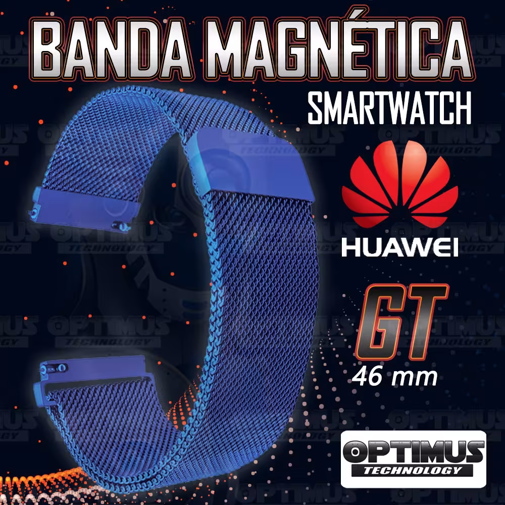 Kit Manilla Pulso Correa Magnética de color Y Vidrio Templado Huawei GT 46mm | OPTIMUS TECHNOLOGY™ | CRR-MG-VTP-HW-GT-46 |