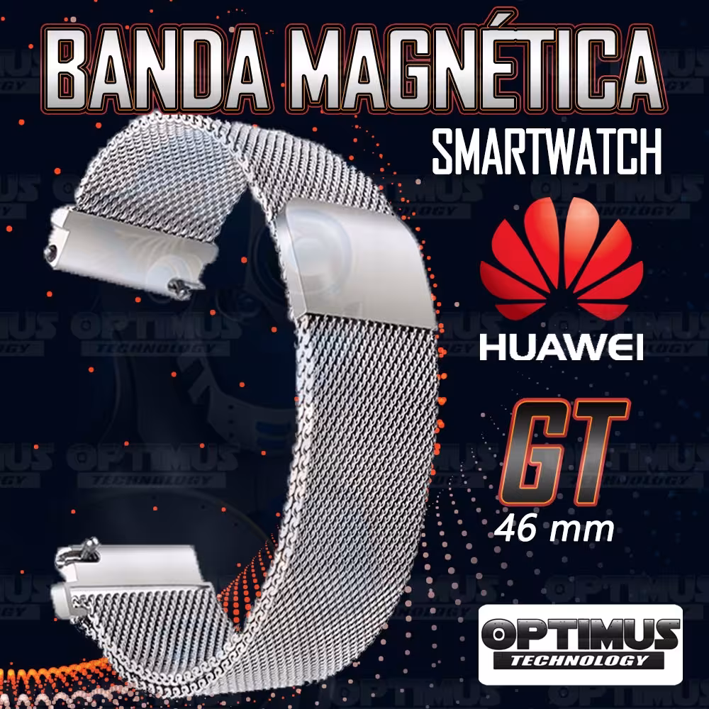 Correa Pulso Banda de Metal Magnética para reloj Smartwatch Huawei Gt 46mm | OPTIMUS TECHNOLOGY™ | CRR-MGN-GT-46 |