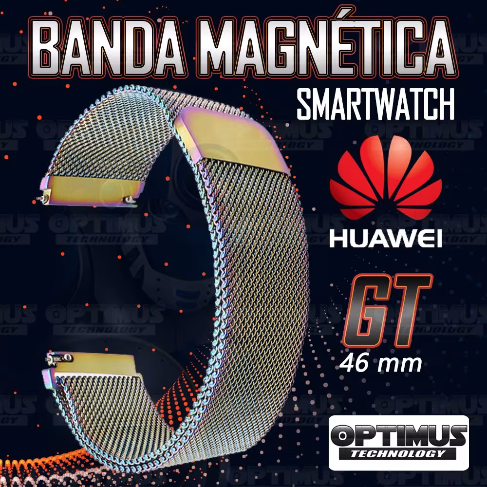 Correa Pulso Banda de Metal Magnética para reloj Smartwatch Huawei Gt 46mm | OPTIMUS TECHNOLOGY™ | CRR-MGN-GT-46 |