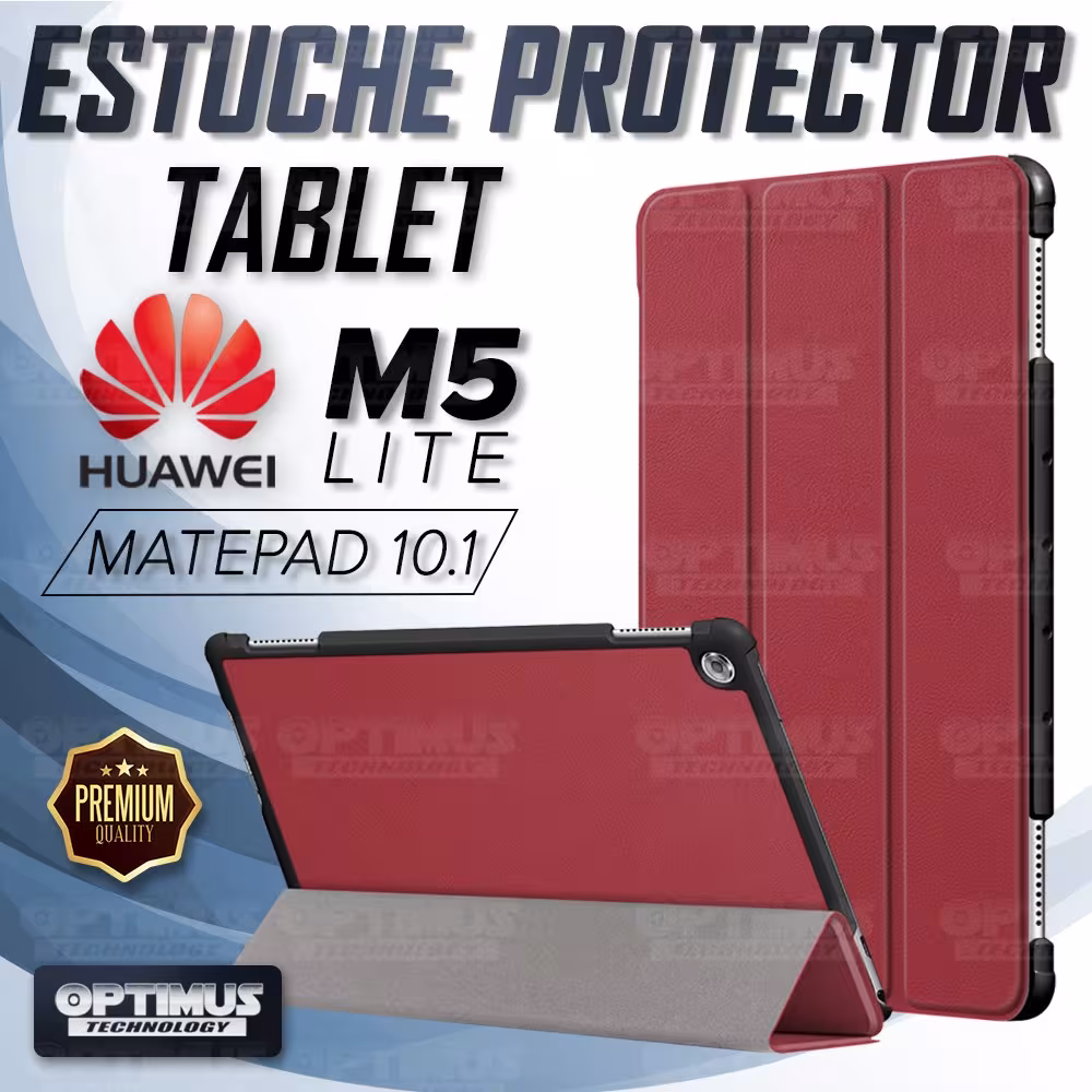 Kit Vidrio templado + Case Forro Protector + Teclado y Mouse Ratón Bluetooth para Tablet Huawei Mediapad M5 Lite 10.1 OPTIMUS TE