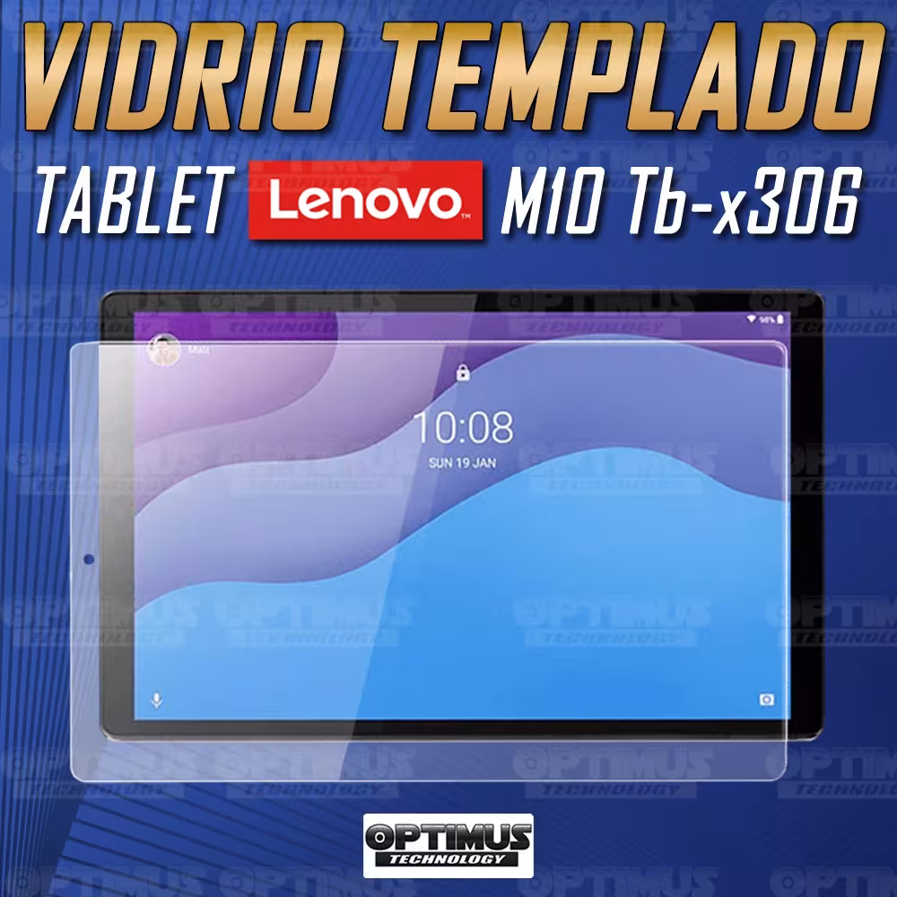 Kit Vidrio templado + Case Forro Protector + Teclado y Mouse Ratón Bluetooth para Tablet Lenovo M10 HD TB-X306 OPTIMUS TECHNOLOG