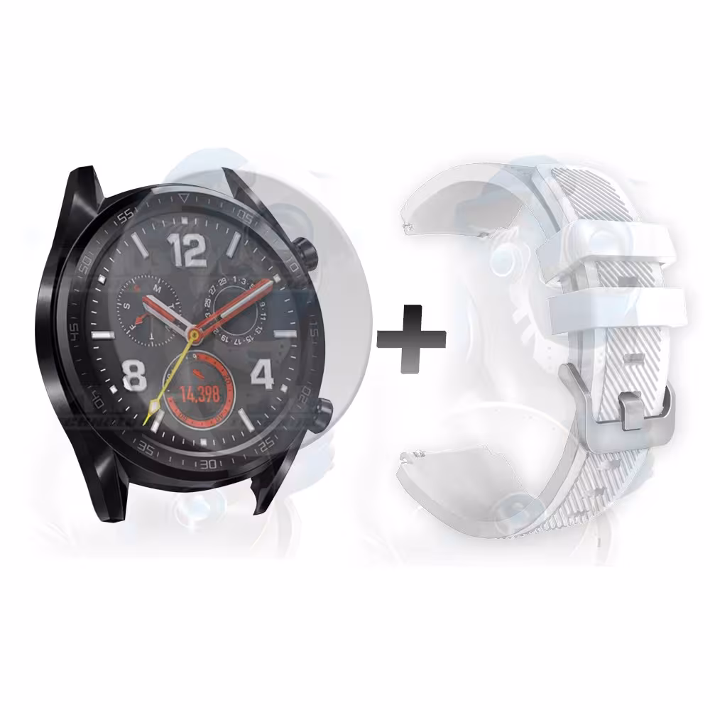 Kit Correa Pulso Manilla de Goma Y Vidrio Templado Huawei Gt 46mm | OPTIMUS TECHNOLOGY™ | CRRY-VTP-HW-GT-46 |