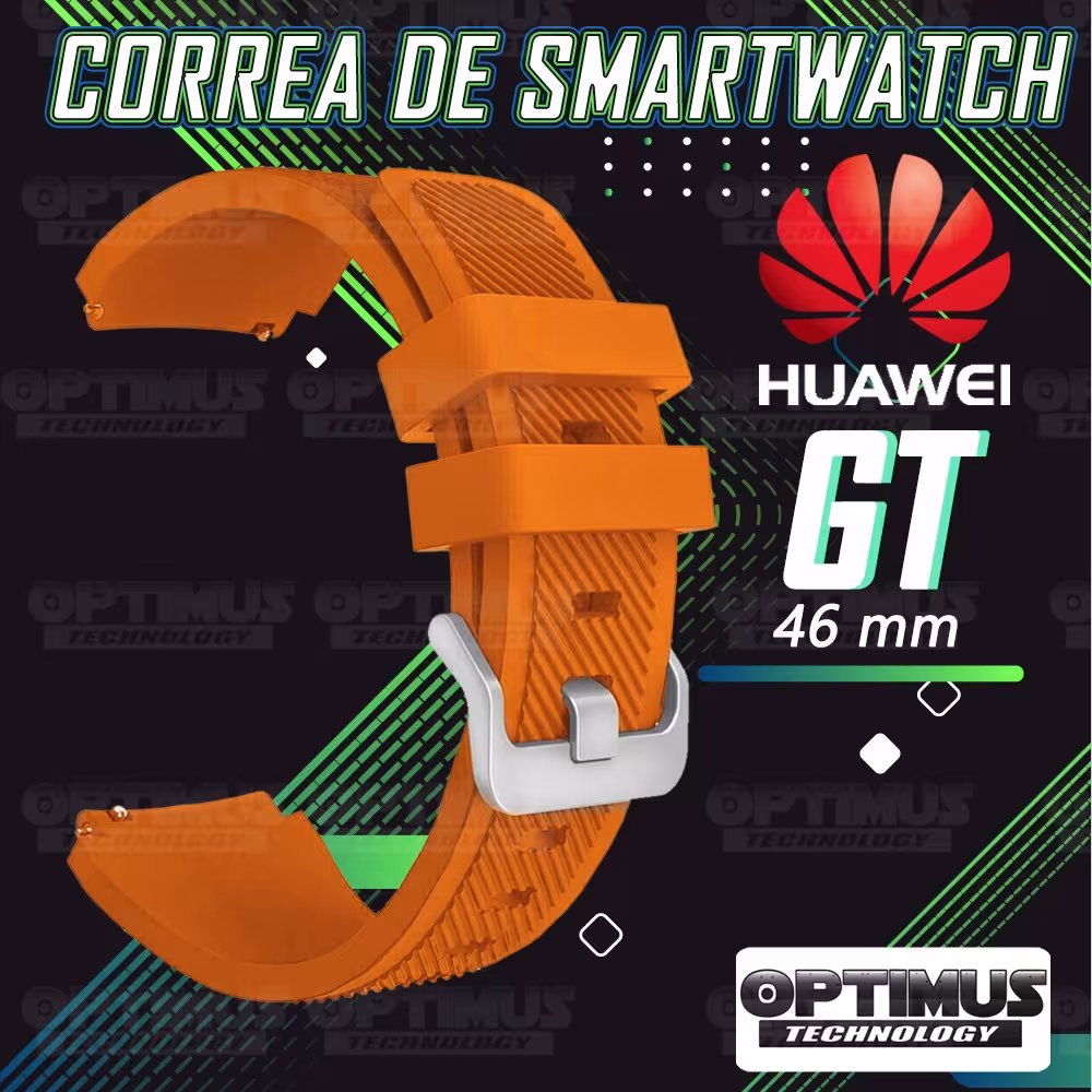 Correa Pulso Banda de Goma Rayada reloj Smartwatch Huawei Gt 46mm | OPTIMUS TECHNOLOGY™ | CRR-GMRY-HW-GT-46 |