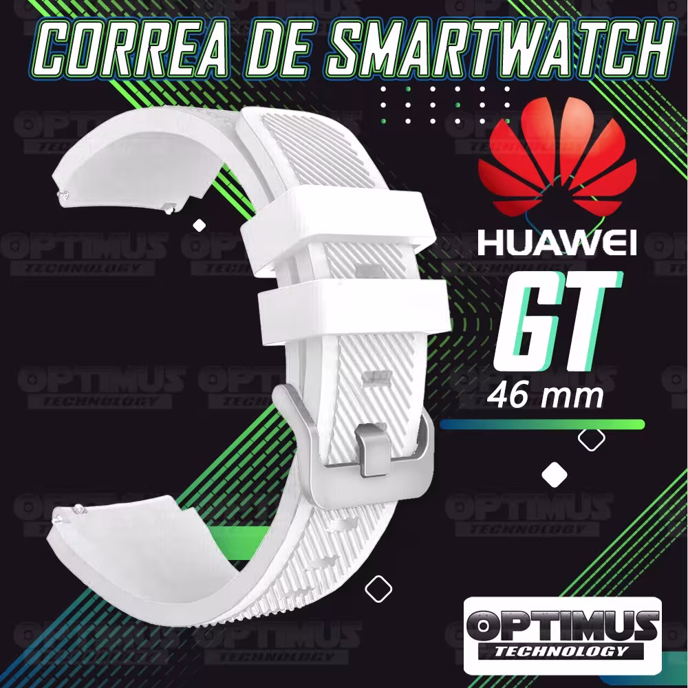 Correa Pulso Banda de Goma Rayada reloj Smartwatch Huawei Gt 46mm | OPTIMUS TECHNOLOGY™ | CRR-GMRY-HW-GT-46 |