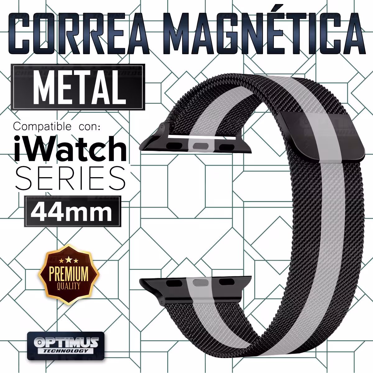 Correa Pulso Banda de Metal Magnética para reloj Smartwatch Apple Iwatch serie 4, 5, 6 (44mm)