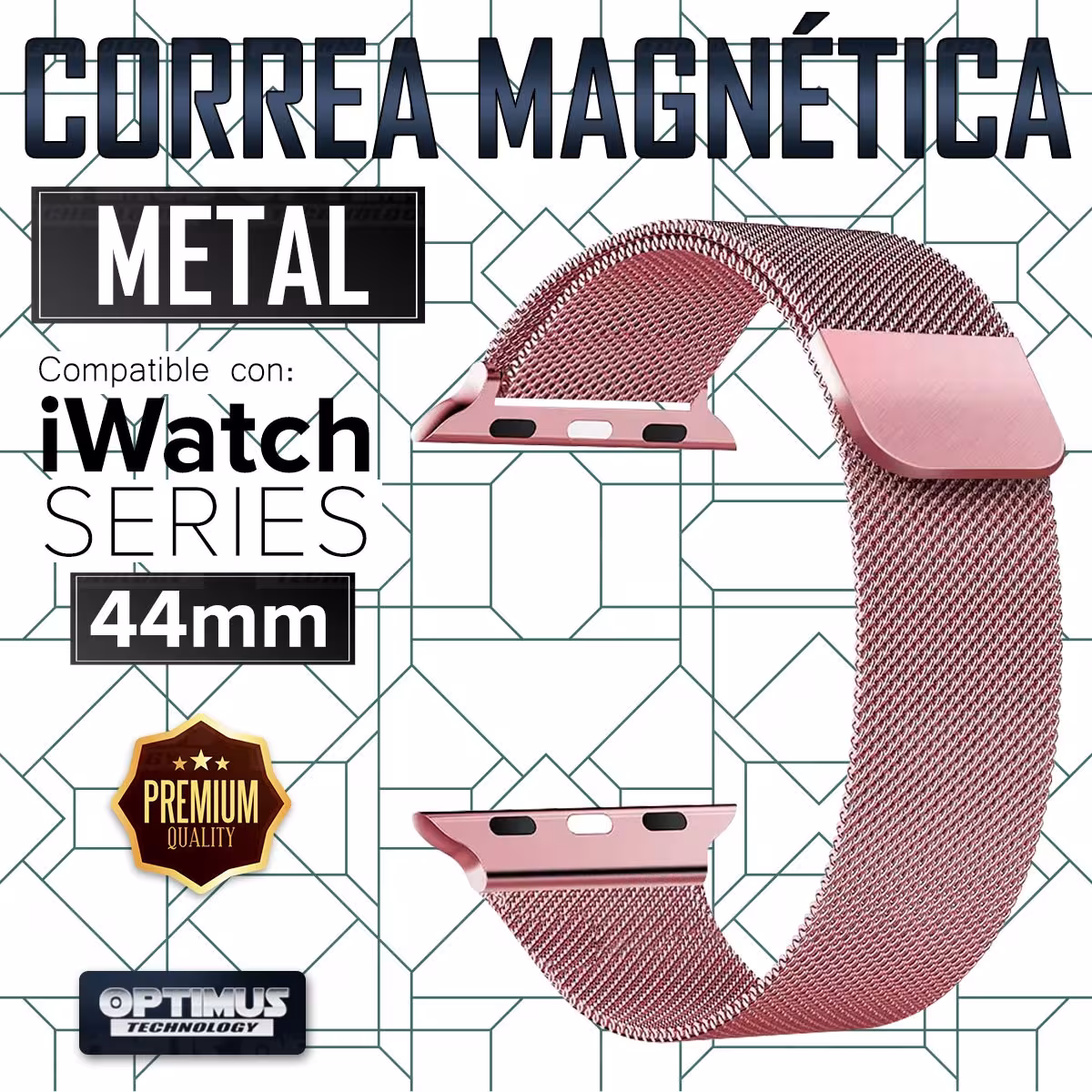 Correa Pulso Banda de Metal Magnética para reloj Smartwatch Apple Iwatch serie 4, 5, 6 (44mm)