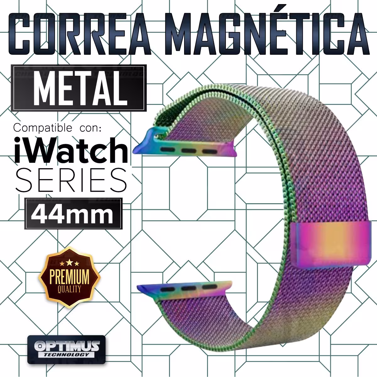 Correa Pulso Banda de Metal Magnética para reloj Smartwatch Apple Iwatch serie 4, 5, 6 (44mm)