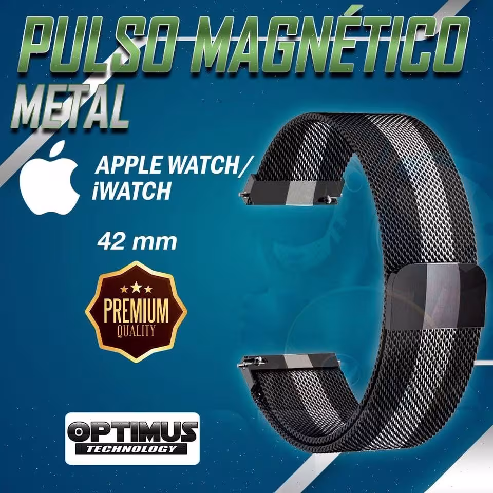 Kit Manilla Pulso Correa Magnética de color Y Vidrio Templado reloj Smartwatch Apple Iwatch serie 1, 2, 3 (42mm) OPTIMUS TECHNOL