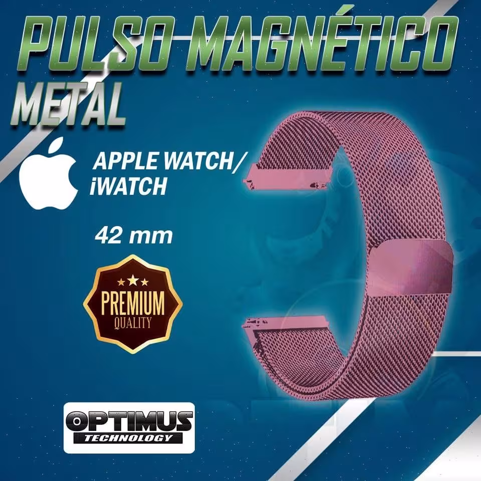 Kit Manilla Pulso Correa Magnética de color Y Vidrio Templado reloj Smartwatch Apple Iwatch serie 1, 2, 3 (42mm) OPTIMUS TECHNOL