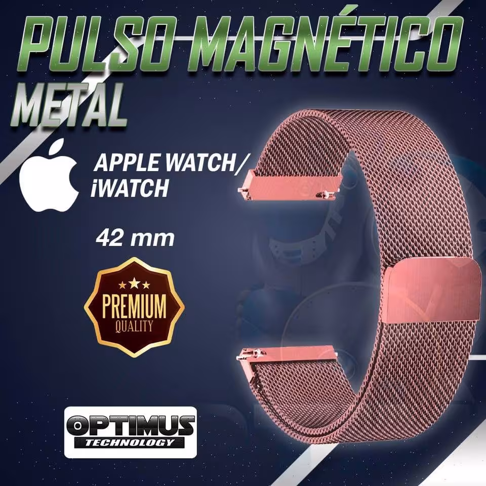 Kit Manilla Pulso Correa Magnética de color Y Vidrio Templado reloj Smartwatch Apple Iwatch serie 1, 2, 3 (42mm) OPTIMUS TECHNOL
