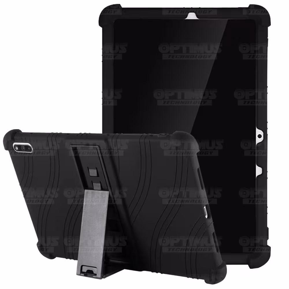 Kit Vidrio templado y Estuche Protector de goma antigolpes con soporte Tablet Huawei matepad 10.4 OPTIMUS TECHNOLOGY™ - 10