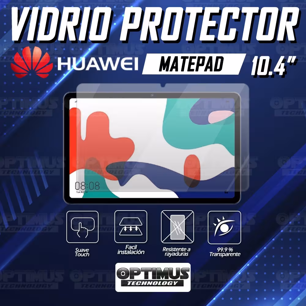Kit Vidrio templado + Estuche Protector Goma + Teclado y Mouse Ratón Bluetooth para Tablet Huawei matepad 10.4 OPTIMUS TECHNOLOG