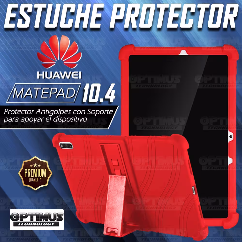 Kit Vidrio templado + Estuche Protector Goma + Teclado y Mouse Ratón Bluetooth para Tablet Huawei matepad 10.4 OPTIMUS TECHNOLOG