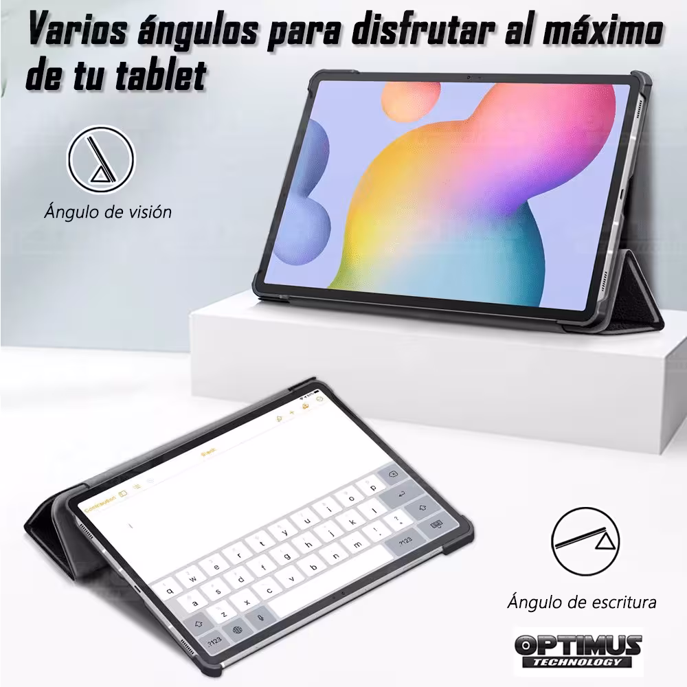 Estuche Case Forro Protector Con Tapa Tablet Samsung Galaxy Tab S7 Plus SM-T970NZWLCOO 12.4 Pulgadas 128GB OPTIMUS TECHNOLOGY™ -