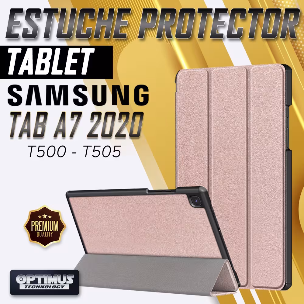 Kit Vidrio Cristal Templado Y Estuche Case Protector para Tablet Samsung Galaxy Tab A7 10.4 2020 T500 - T505 OPTIMUS TECHNOLOGY™